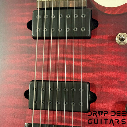 Ibanez Standard RGD721FA Baritone 7-String Electric Guitar - Stained Wine Red Burst Flat