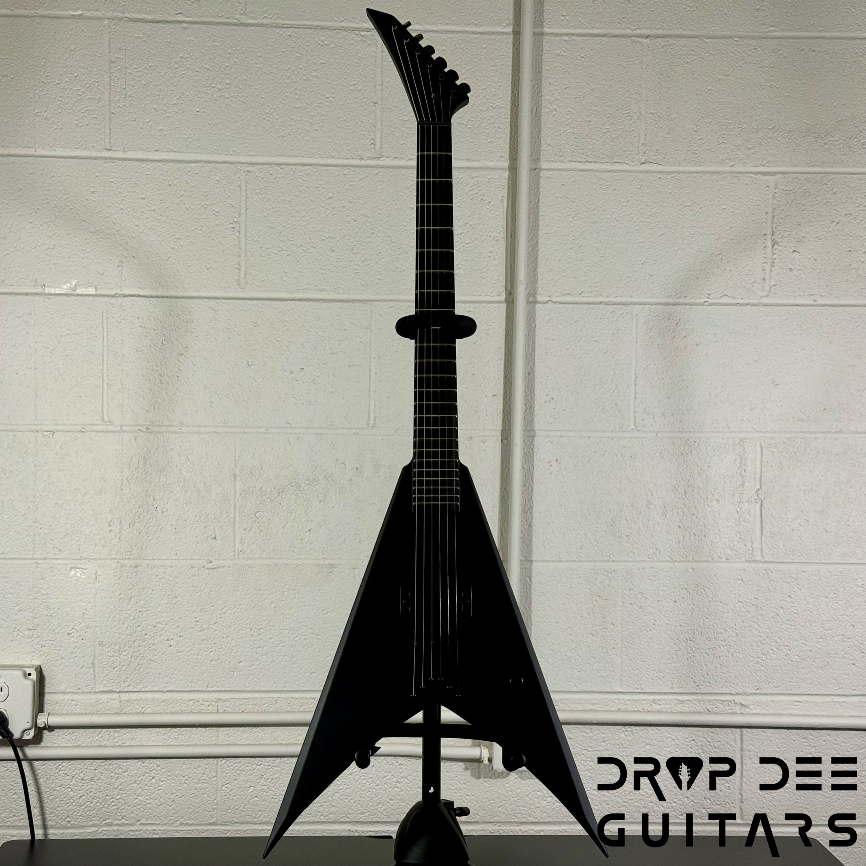 Jackson USA Custom Shop King V 1H TOM Electric Guitar w/ Case - Blackout