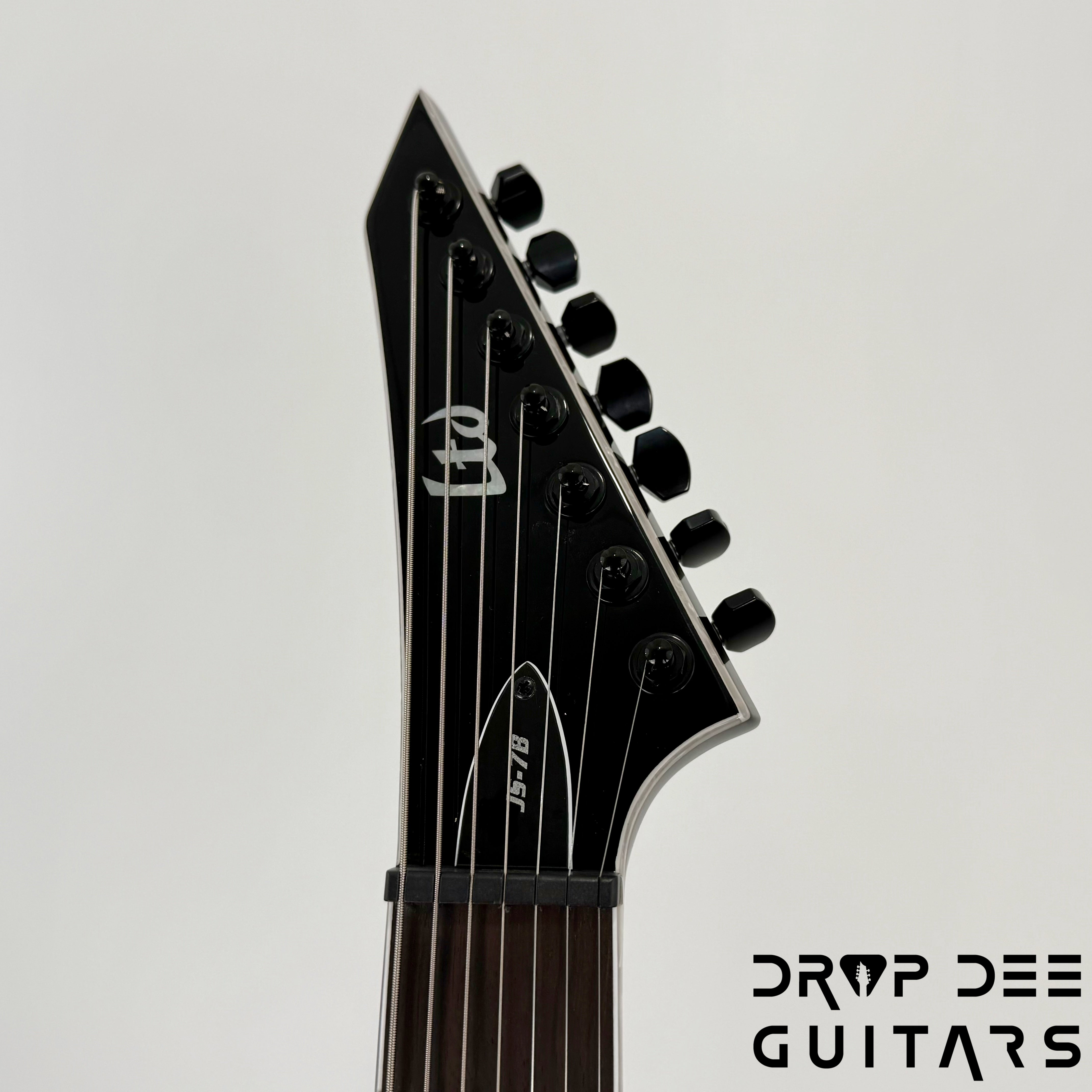 ESP LTD Jack Simmons JS-7 Baritone 7-String Electric Guitar w/ Case - Black