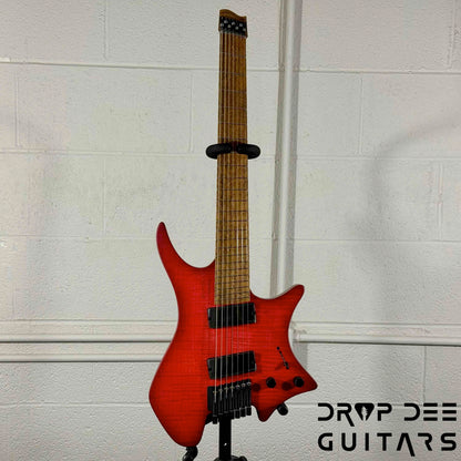Strandberg Boden Original N2.7 7-String Multiscale Headless Electric Guitar w/ Bag - Sunset Coral Burst Satin