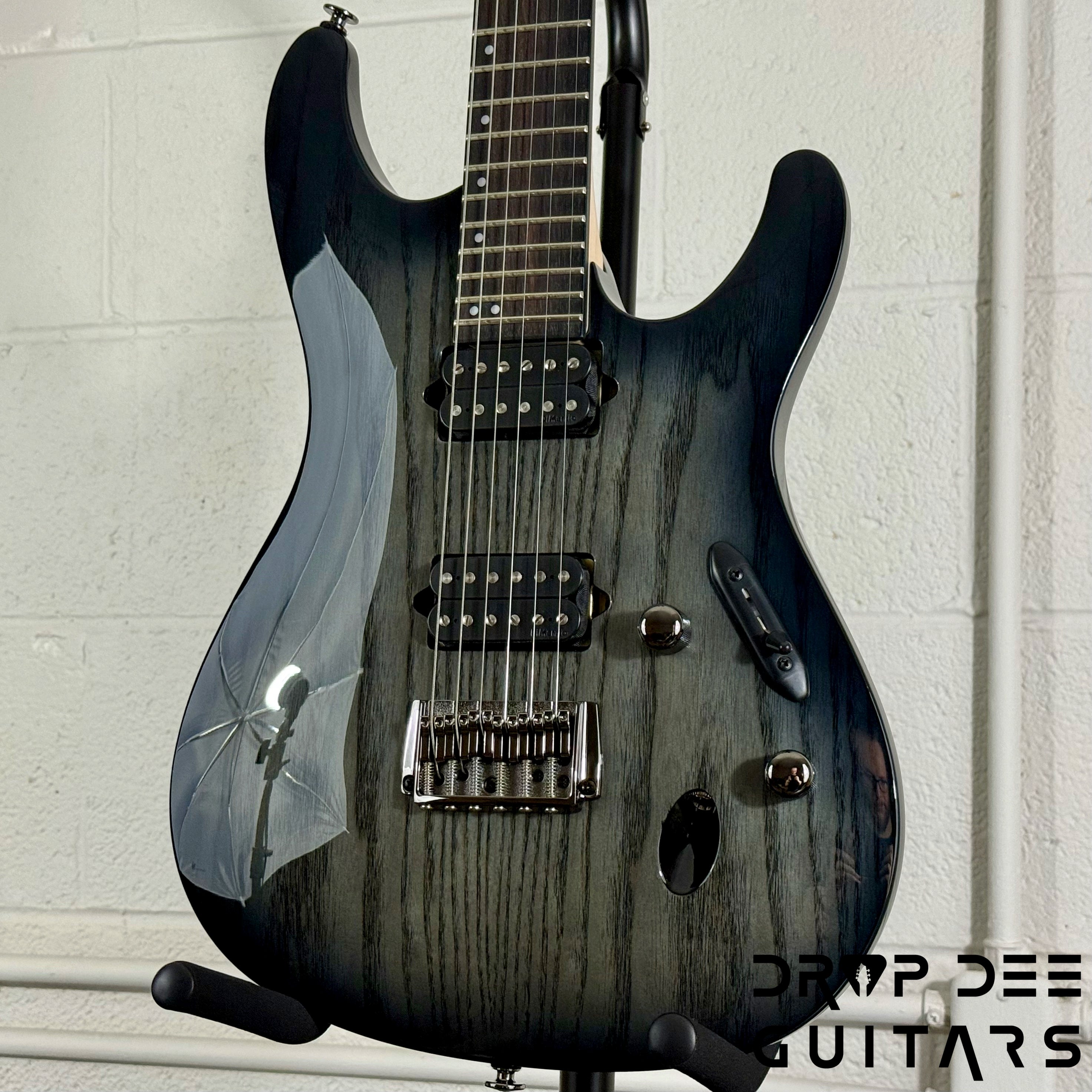 Ibanez Prestige S6621AH Electric Guitar w/ Case - Transparent Gray Burst