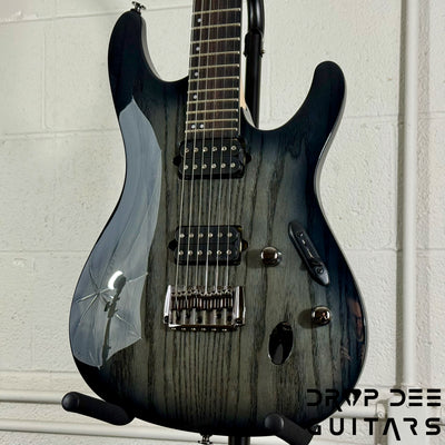 Ibanez Prestige S6621AH Electric Guitar w/ Case - Transparent Gray Burst