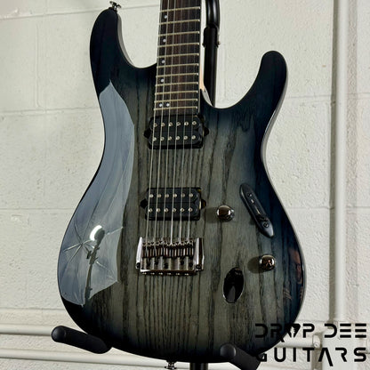 Ibanez Prestige S6621AH Electric Guitar w/ Case - Transparent Gray Burst