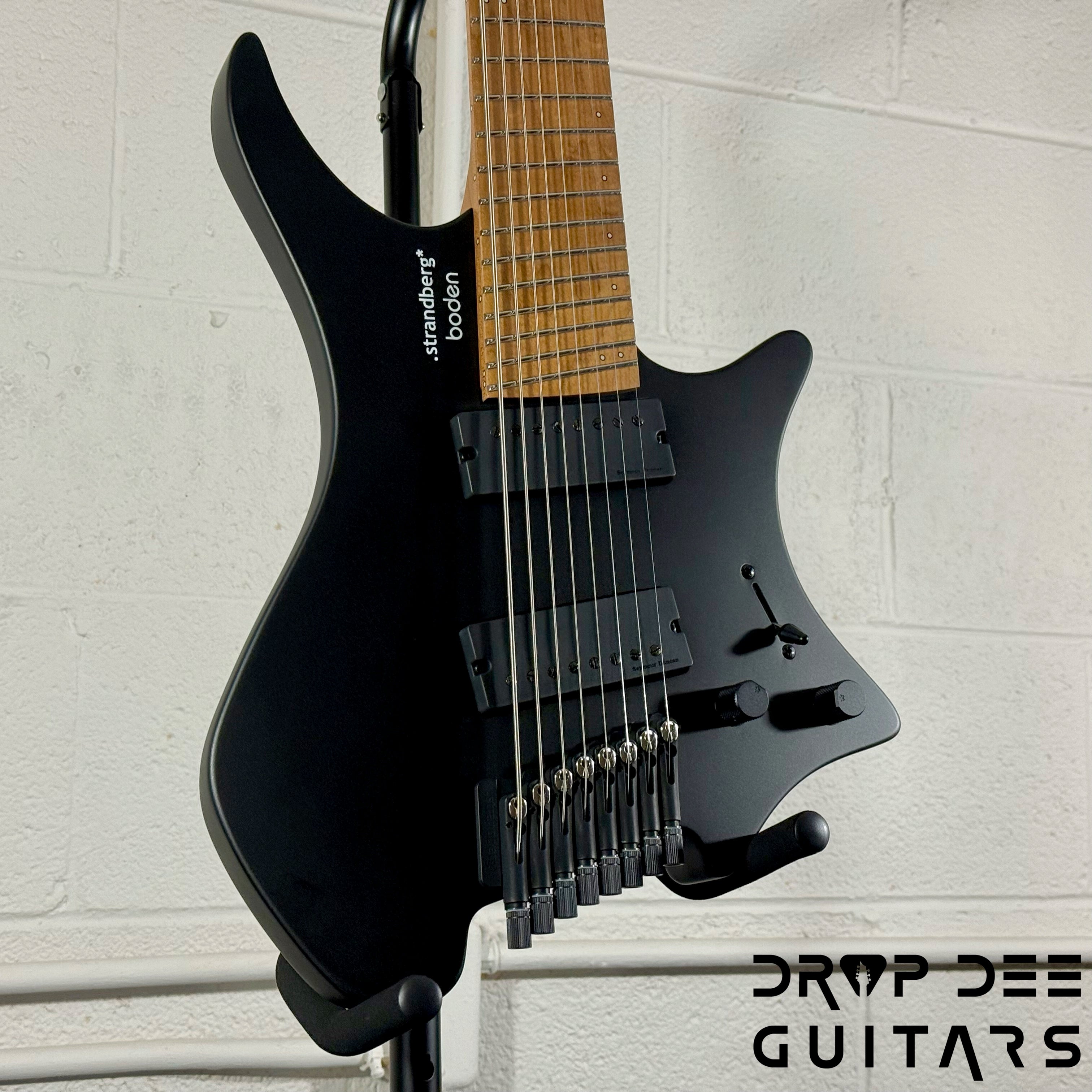 Strandberg Boden Standard N2.8 8-String Multiscale Headless Electric Guitar w/ Bag - Black Satin Metallic