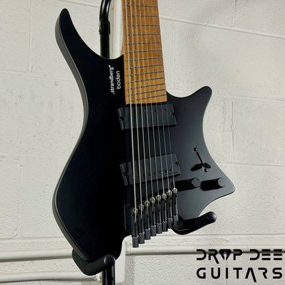Strandberg Boden Standard N2.8 8-String Multiscale Headless Electric Guitar w/ Bag - Black Satin Metallic