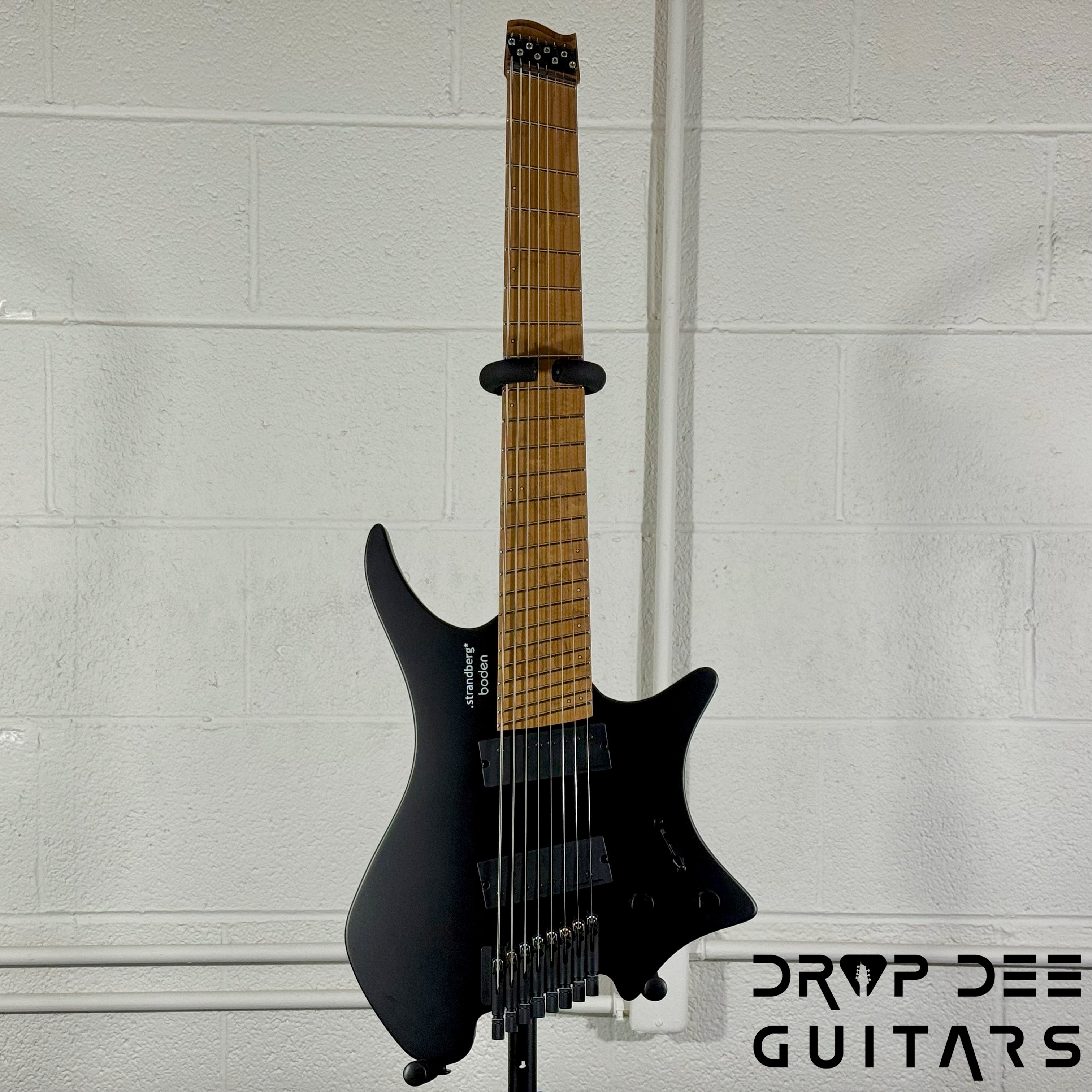 Strandberg Boden Standard N2.8 8-String Multiscale Headless Electric Guitar w/ Bag - Black Satin Metallic