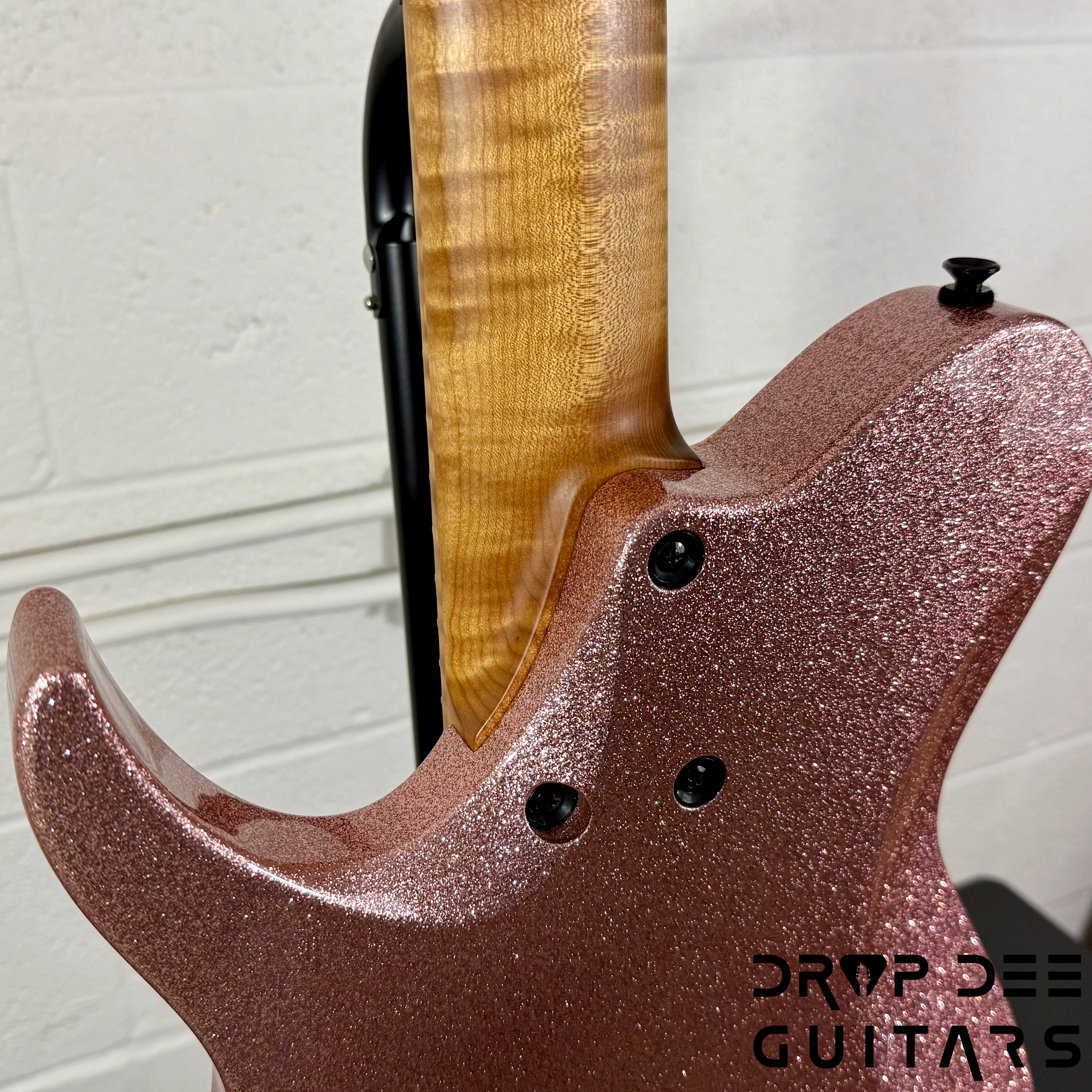 Balaguer USA Series Seraph Modern 7 Baritone 7-String Electric Guitar w/ Case (824) - Gloss Metallic Rose Gold