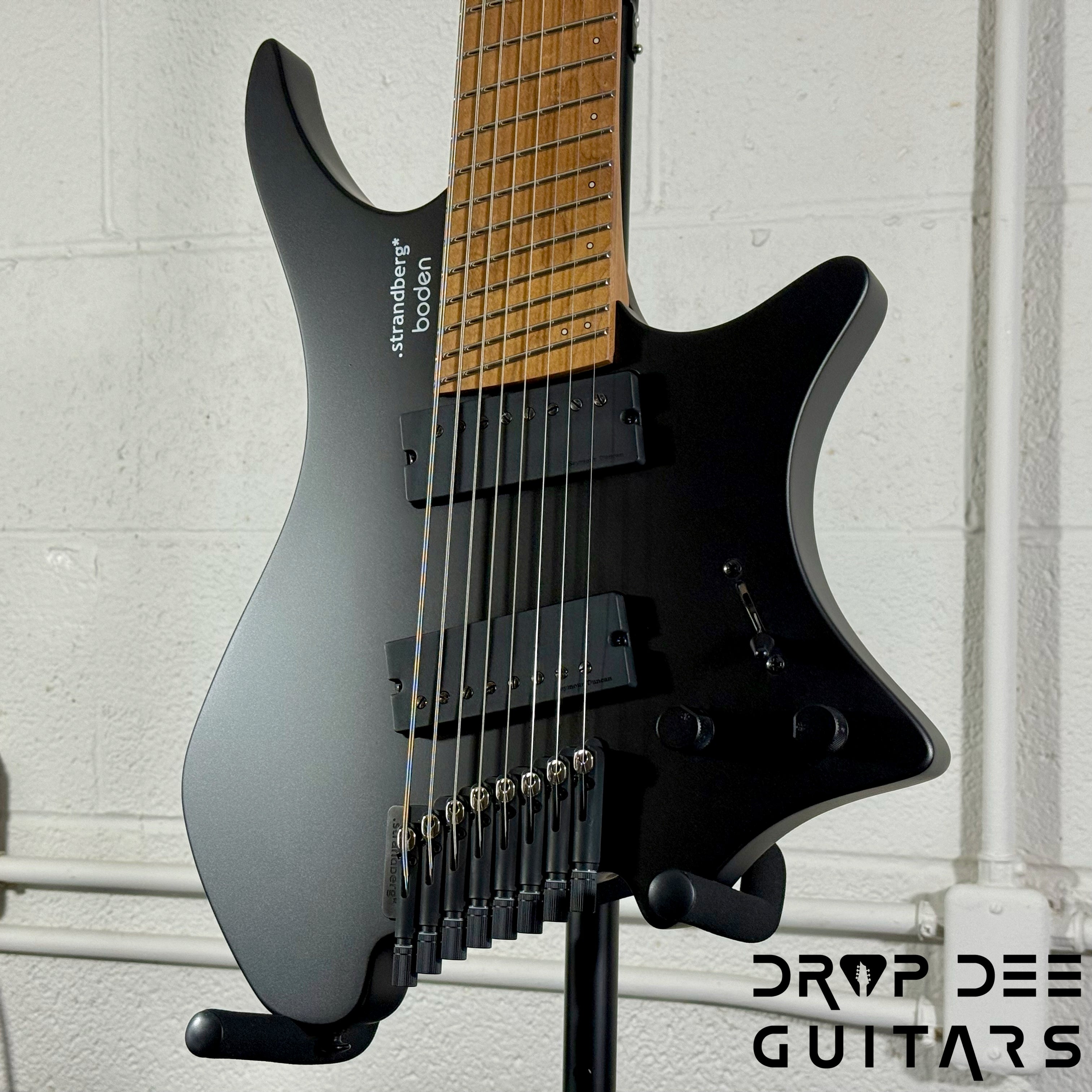 Strandberg Boden Standard N2.8 8-String Multiscale Headless Electric Guitar w/ Bag - Black Satin Metallic