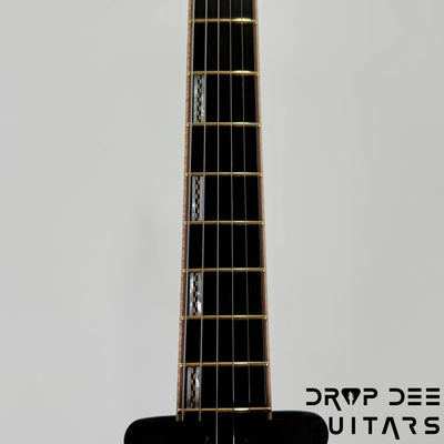 ESP Exhibition Limited M-II CTM NT Electric Guitar w/ Case - Natural w/ Dark Blue Burst