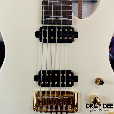 Schecter USA Custom Shop PT-7 7-String Electric Guitar w/ Case - Vintage White Satin