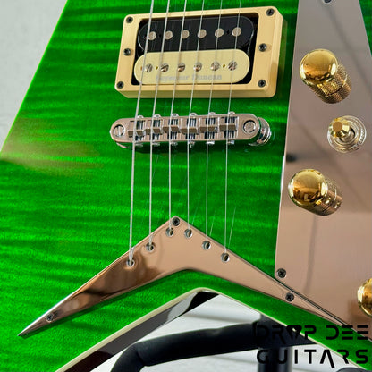 Jackson USA Custom Shop Special Edition Rhoads Electric Guitar w/ Case - Trans Green
