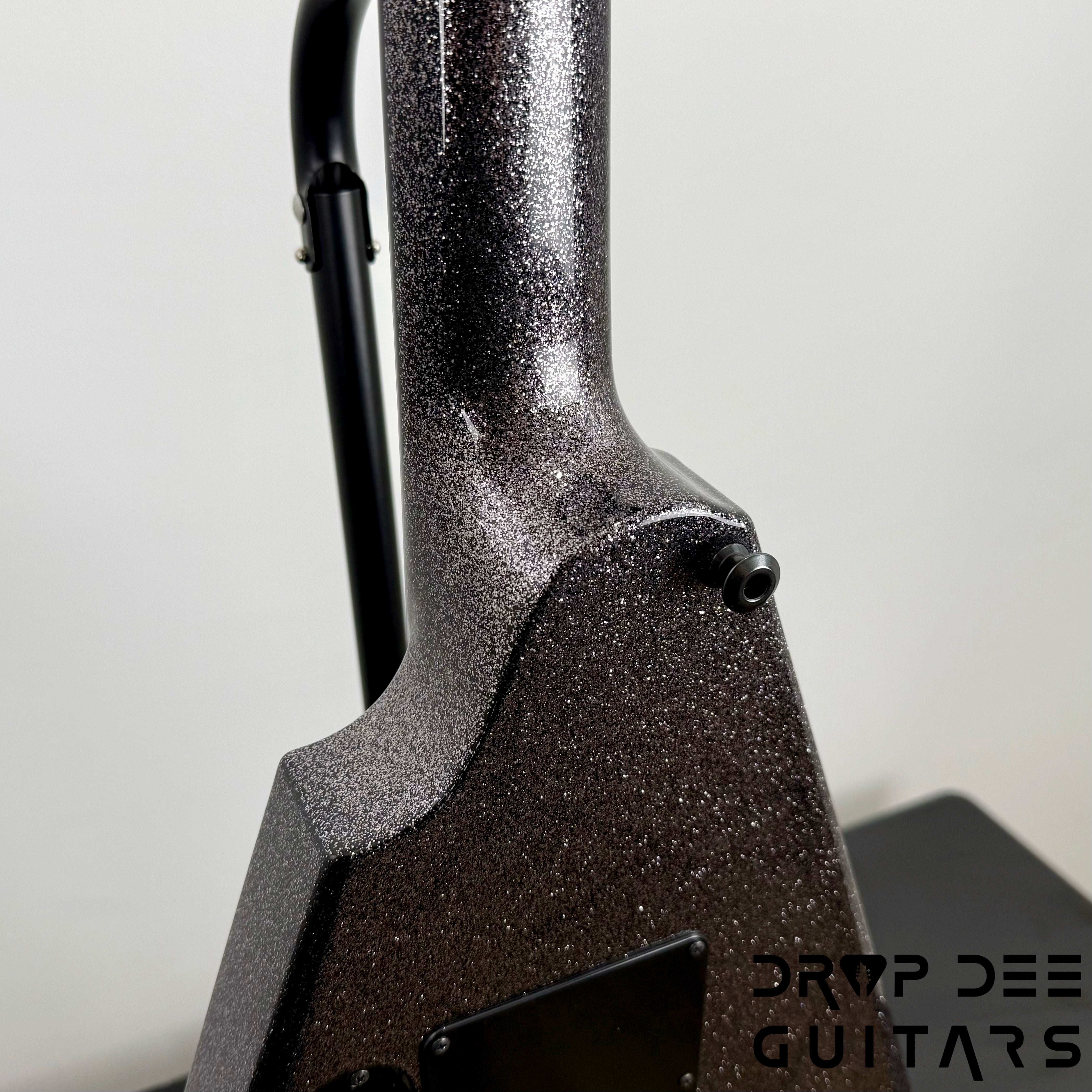 ESP USA V-II FR Electric Guitar w/ Case - Black Sparkle