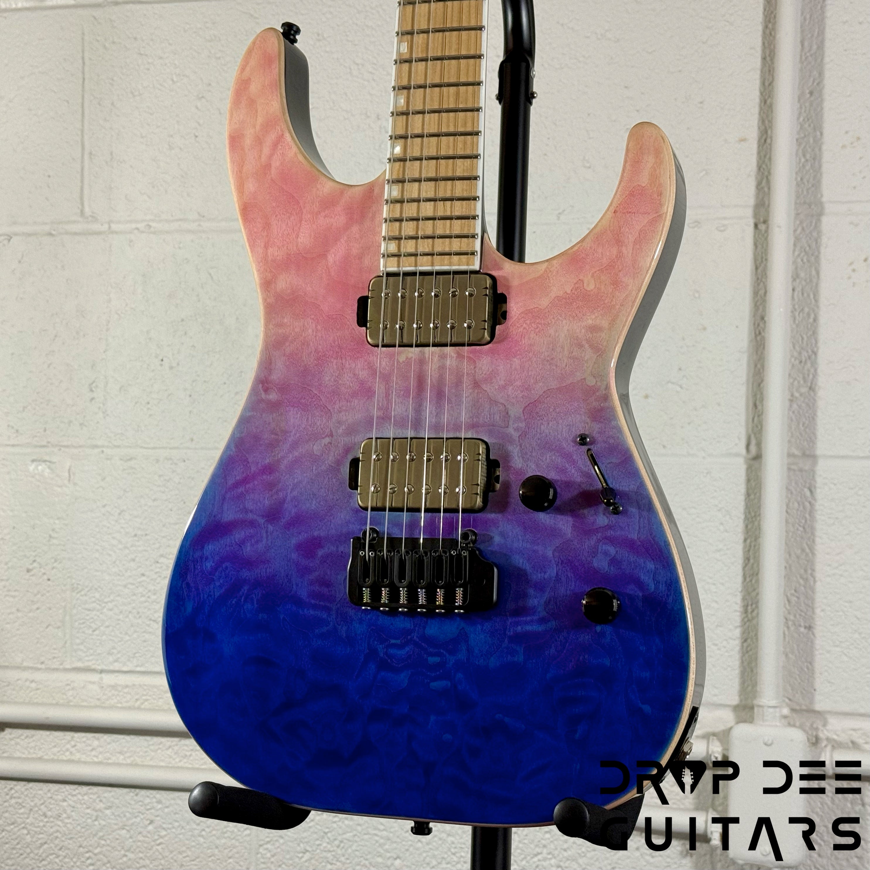 ESP E-II M-II HST QM Electric Guitar w/ Case - Indigo Purple Fade