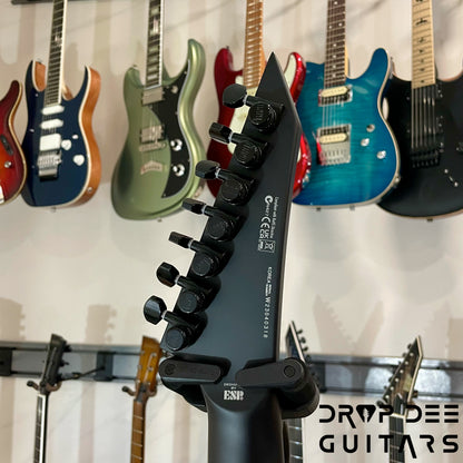 ESP LTD EX-7 Baritone Black Metal Electric Guitar