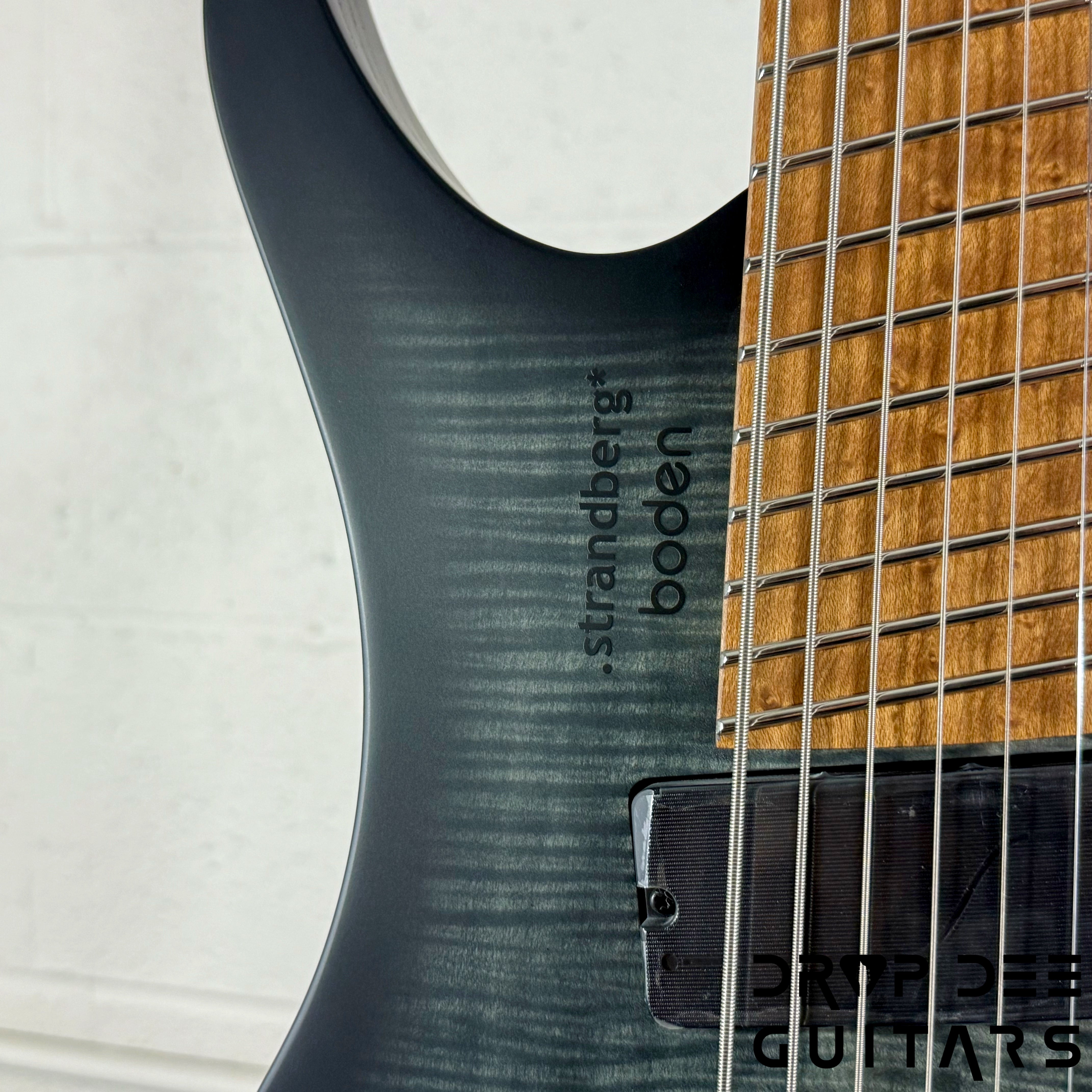 Strandberg Boden Original N2.8 8-String Multiscale Headless Electric Guitar w/ Bag - Black Denim Burst Satin