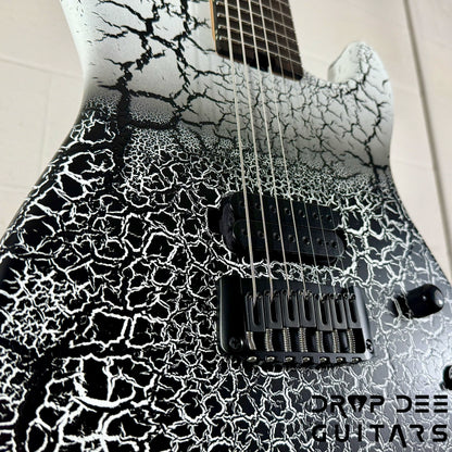 Schecter USA Custom Shop John Browne Signature Zenith 7 Baritone 7-String Electric Guitar w/ Case - Fracture White