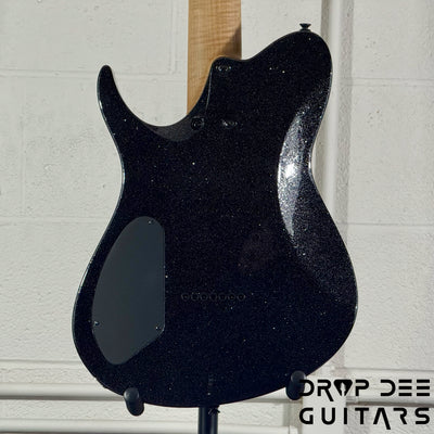 Balaguer USA Series Seraph Modern 7 Baritone 7-String Electric Guitar w/ Case (924) - Gloss Metallic Black