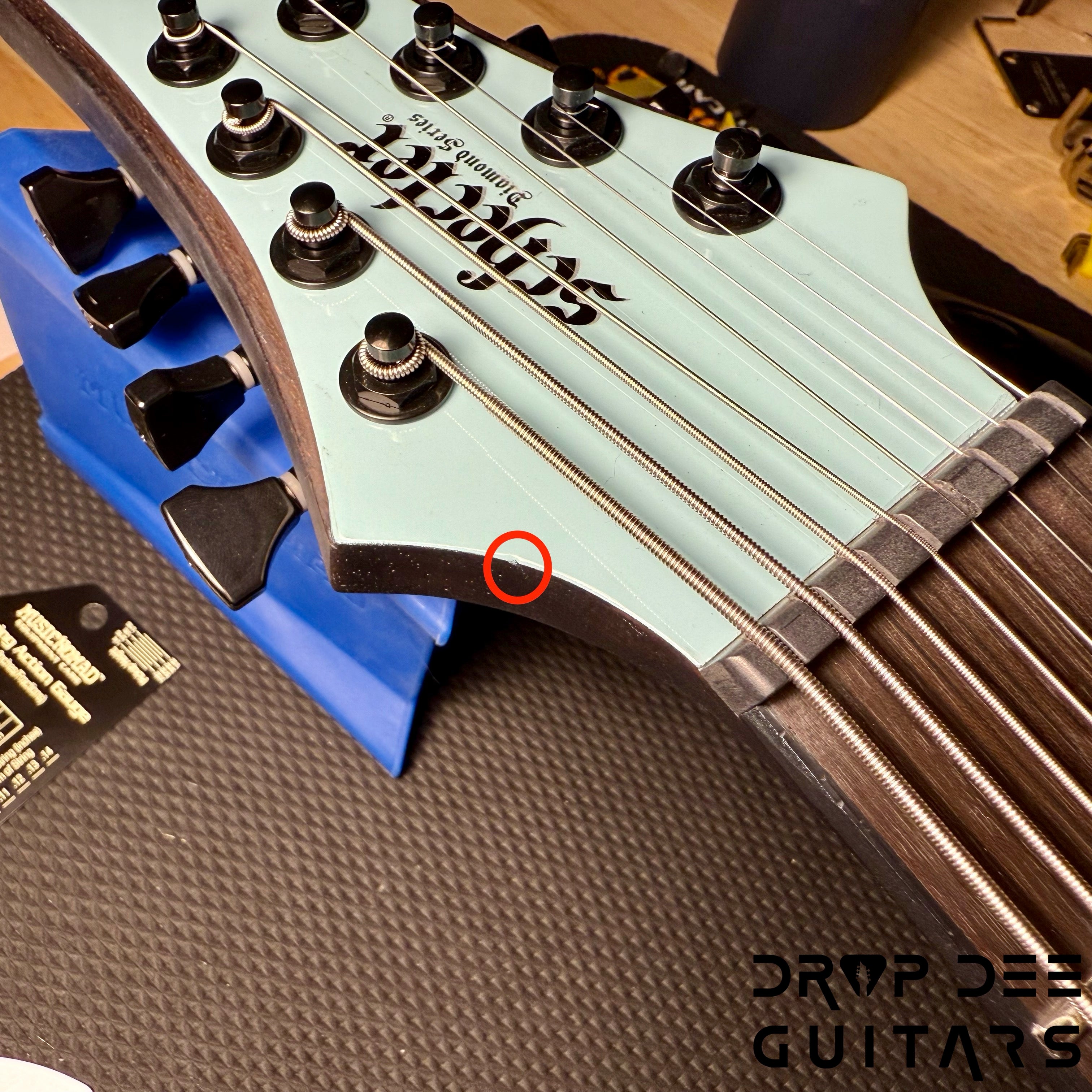 Schecter John Browne Tao-8 Baritone 8-String Electric Guitar - Azure