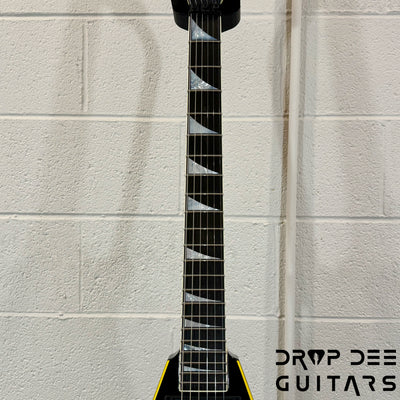 Jackson Custom Shop Randy Rhoads Electric Guitar w/ Case - Black w/ Yellow Pinstripes