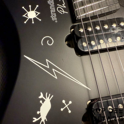 Strandberg Boden Standard NX 6 Plini Edition Mirage Multiscale Headless Electric Guitar w/ Bag - Black Granite Satin Acrylic with custom Plini Mirage glow-in-the-dark graphics