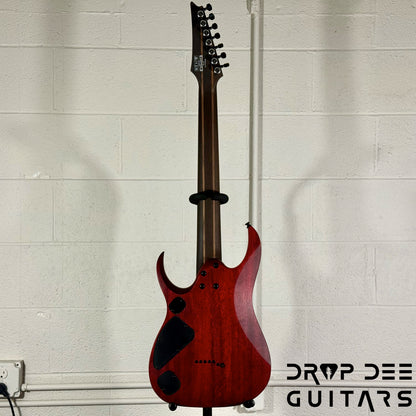 Ibanez Standard RGD721FA Baritone 7-String Electric Guitar - Stained Wine Red Burst Flat