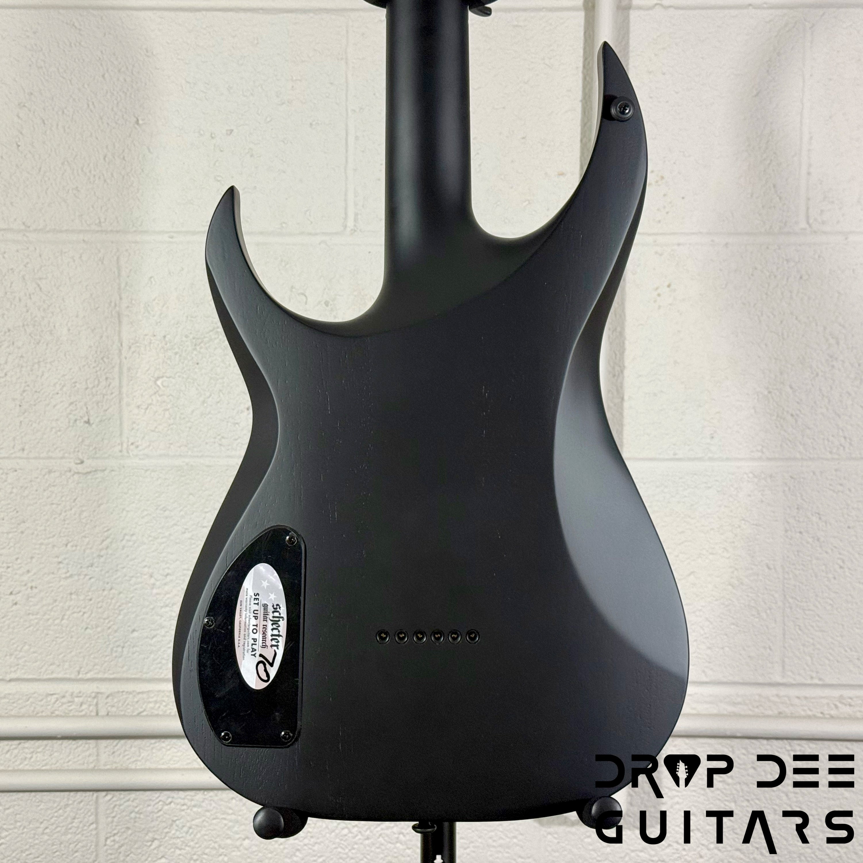 Schecter Diamond Series Keith Merrow KM-6 MK-III EX Baritone Electric Guitar - Satin Black Open Pore