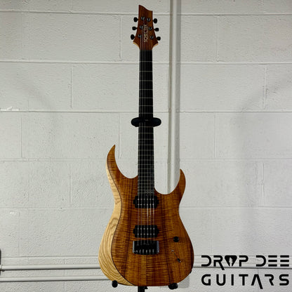 Schecter Custom Shop Sunset Extreme Exotic Electric Guitar w/ Case - Koa Vintage Natural Satin