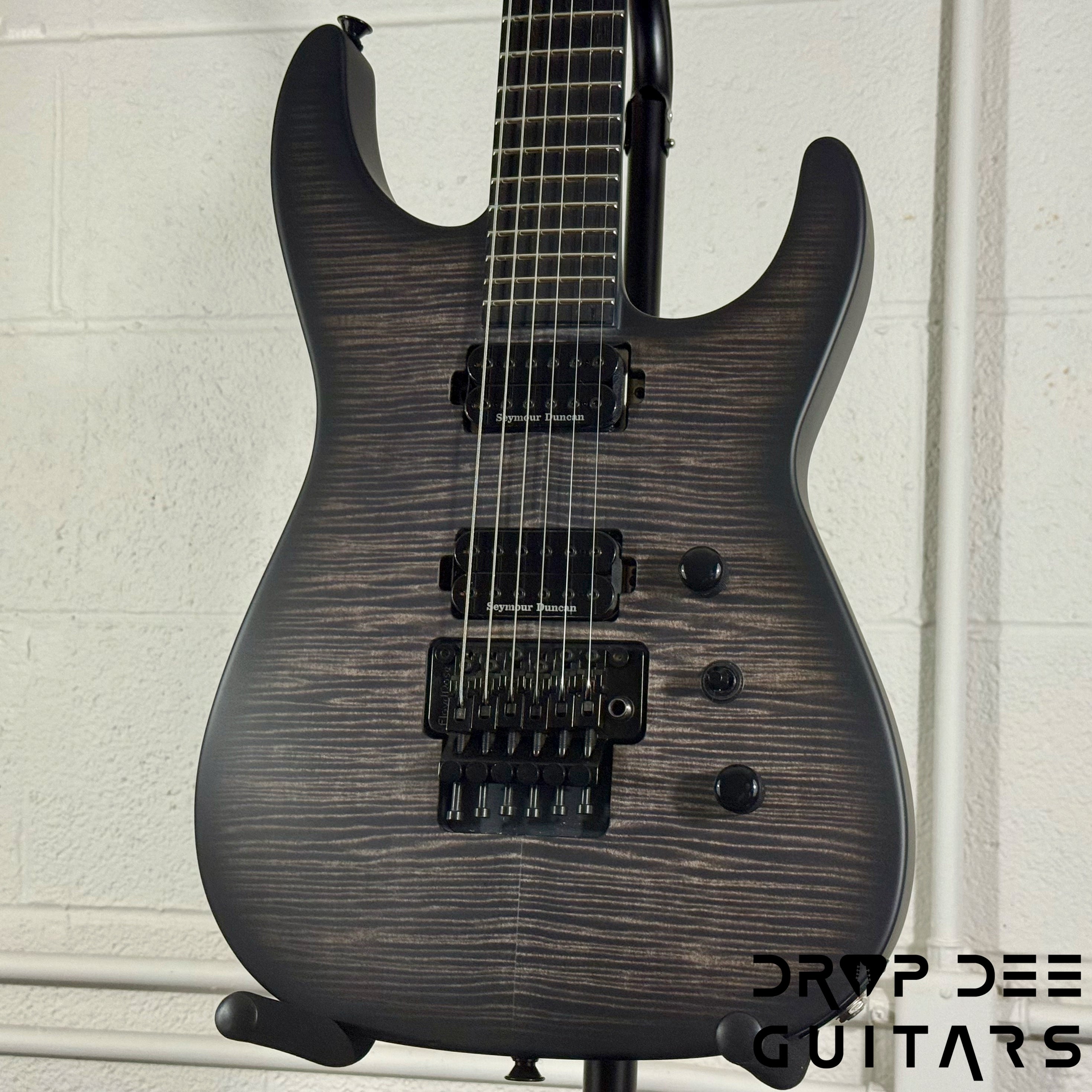 Jackson Custom Shop Soloist FR FMT Electric Guitar w/ Case - Trans Black Burst