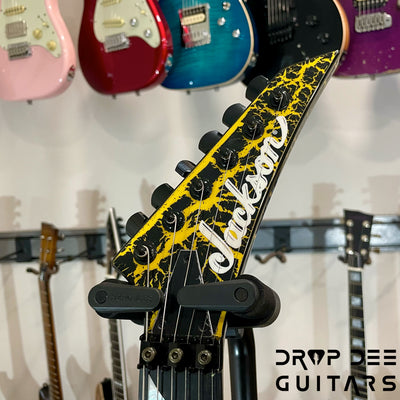 Jackson Custom Shop Randy Rhoads Electric Guitar w/ Case - Black w/ Yellow Crackle