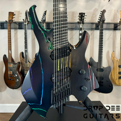 Ormsby Custom Shop Goliath Black Friday Rainbow Multiscale Headless 7-String Electric Guitar w/ Bag - Black Friday Rainbow