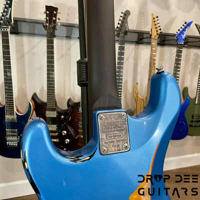Schecter USA Custom Shop Nick Johnston Traditional Electric Guitar w/ Case - Lake Placid Blue over 3-Tone Sunburst (Heavy Relic)