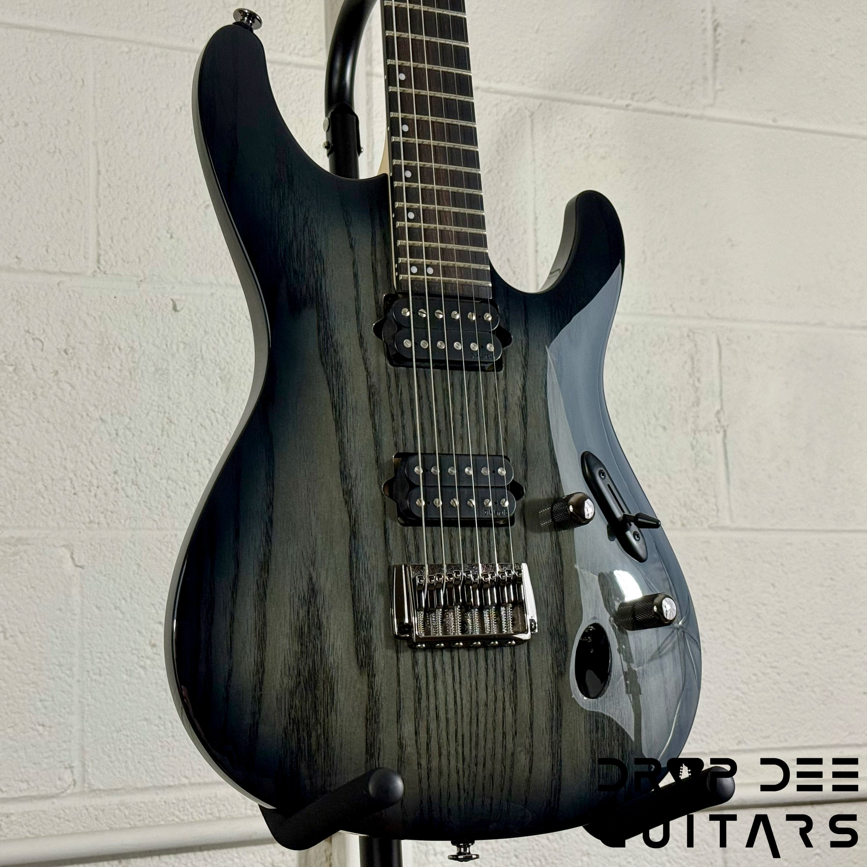 Ibanez Prestige S6621AH Electric Guitar w/ Case - Transparent Gray Burst