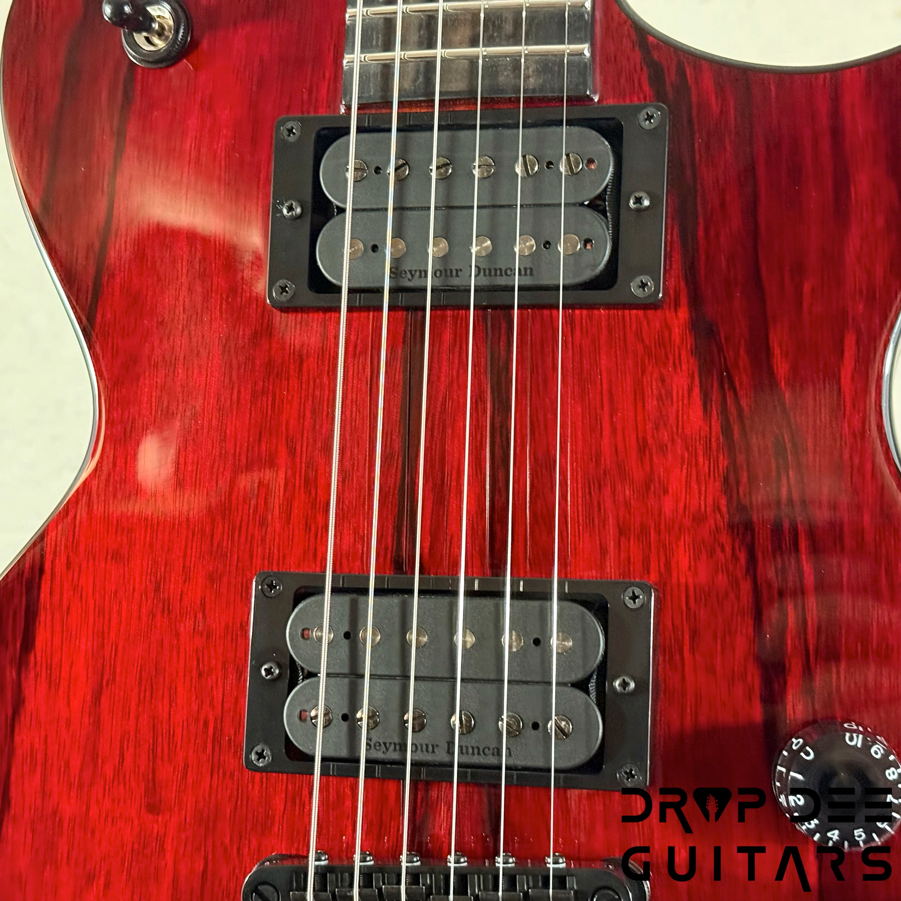 ESP USA Limited Edition Eclipse Black Limba Electric Guitar w/ Case - Black Cherry