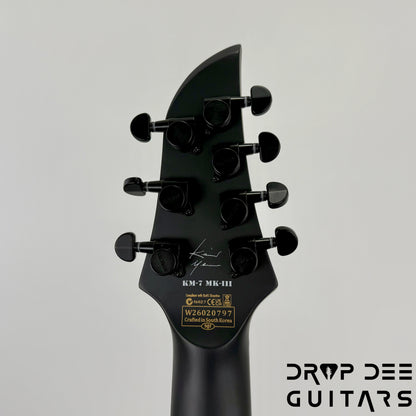 Schecter Diamond Series Keith Merrow KM-7 MK-III EX 7-String Baritone Electric Guitar - Satin Black Open Pore