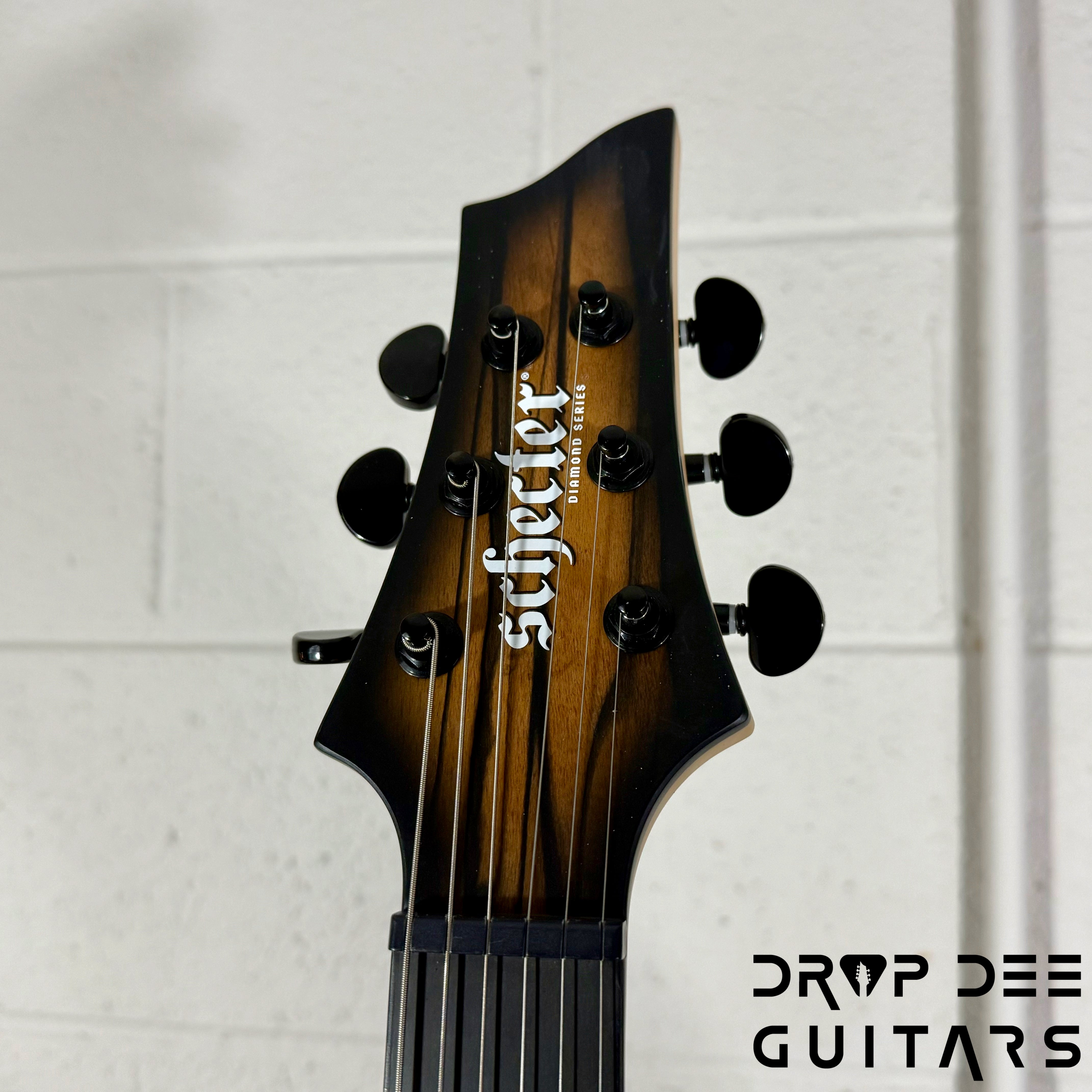 Schecter Diamond Series C-1 Pale Moon Electric Guitar - Natural Satin with Black Burst