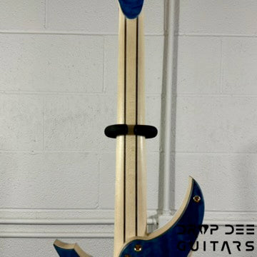MRK Custom Shop Apodis Multiscale 7-String Electric Guitar w/ Case - Blue w/ Gold Leaf