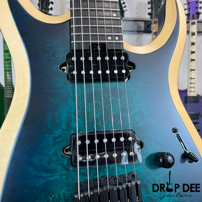 Jackson Pro Plus Series Dinky MDK7P HT Baritone 7-String Electric Guitar w/ Bag - Chlorine Burst
