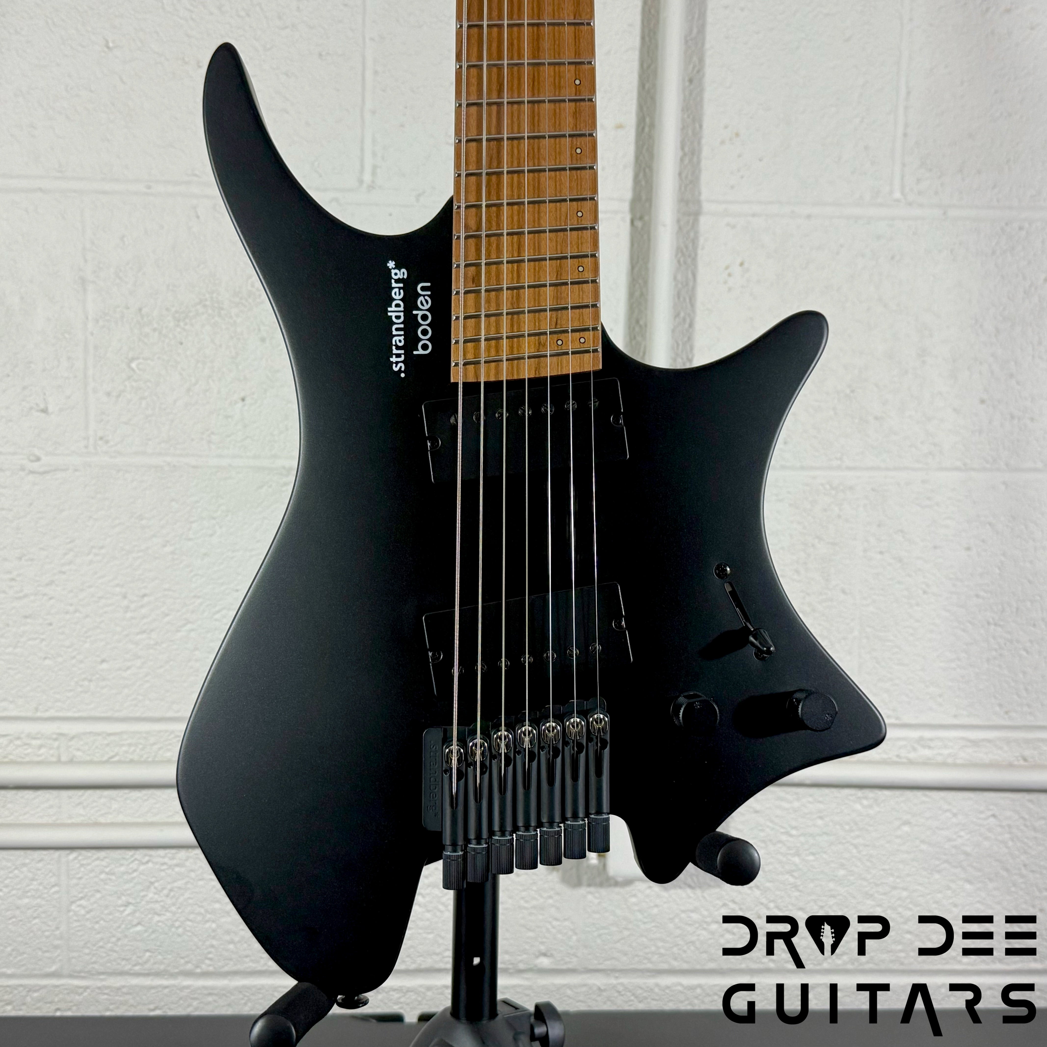 Strandberg Boden Standard N2.7 7-String Multiscale Headless Electric Guitar w/ Bag - Black Satin Metallic