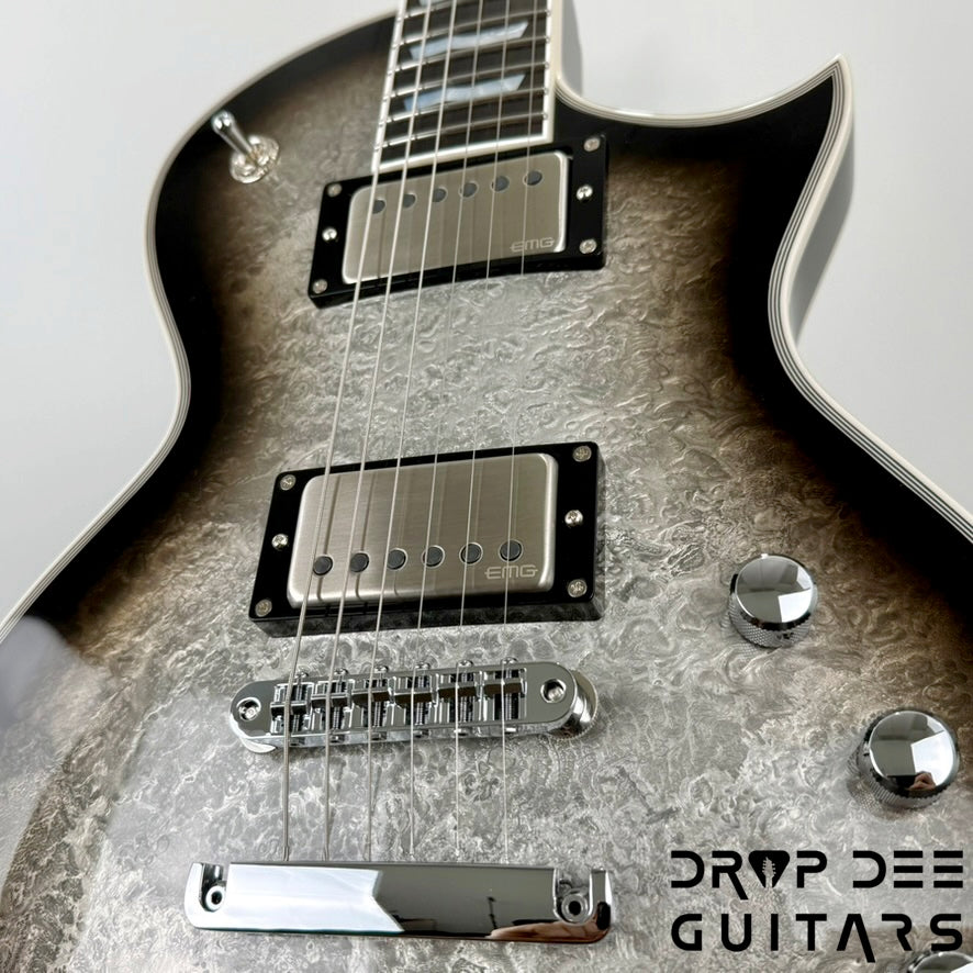 ESP Original Series Eclipse Custom Electric Guitar w/ Case - Silver Liquid Metal Burst