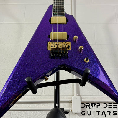 ESP USA V-II FR Electric Guitar w/ Case - Purple Sparkle