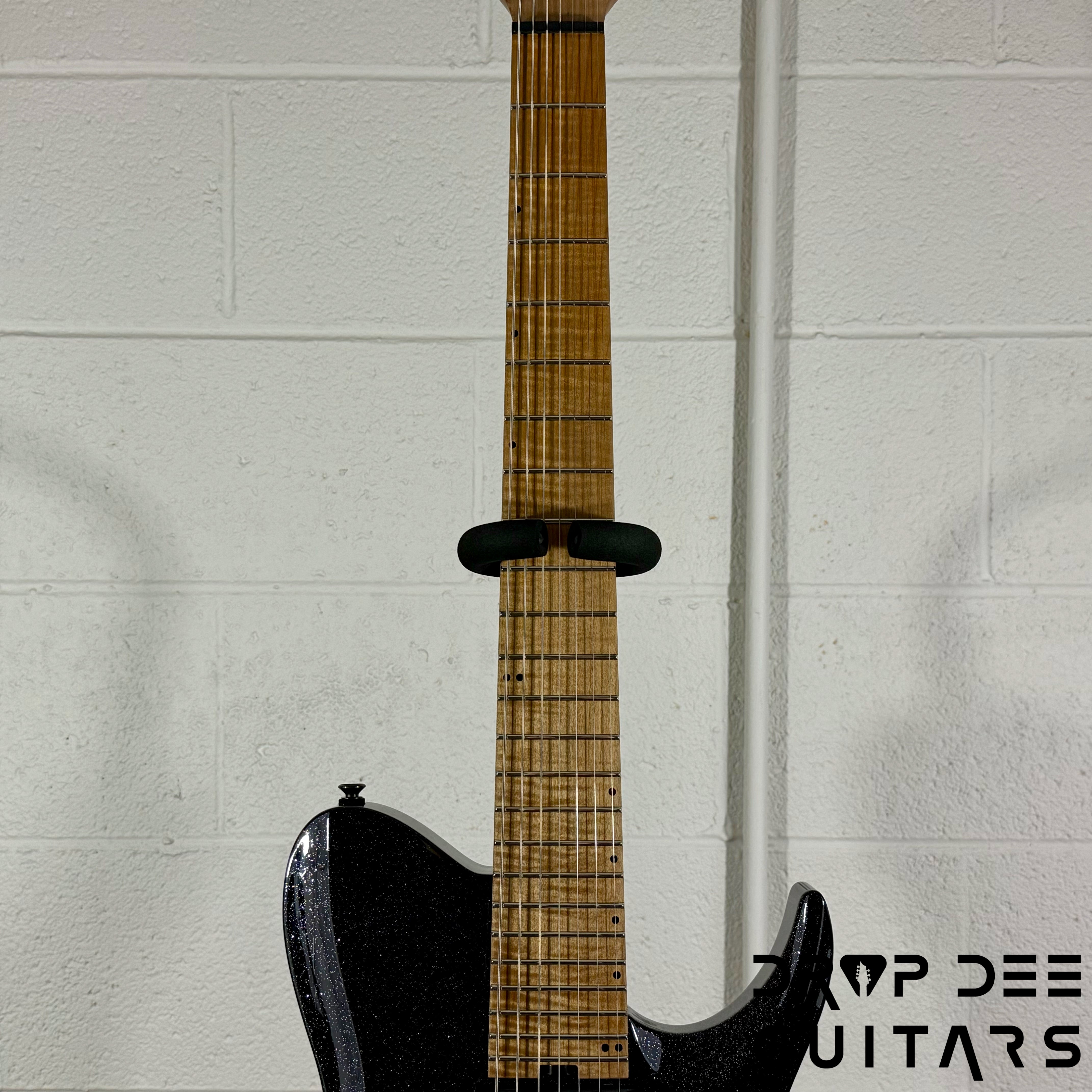 Balaguer USA Series Seraph Modern 7 Baritone 7-String Electric Guitar w/ Case (1024) - Gloss Metallic Black