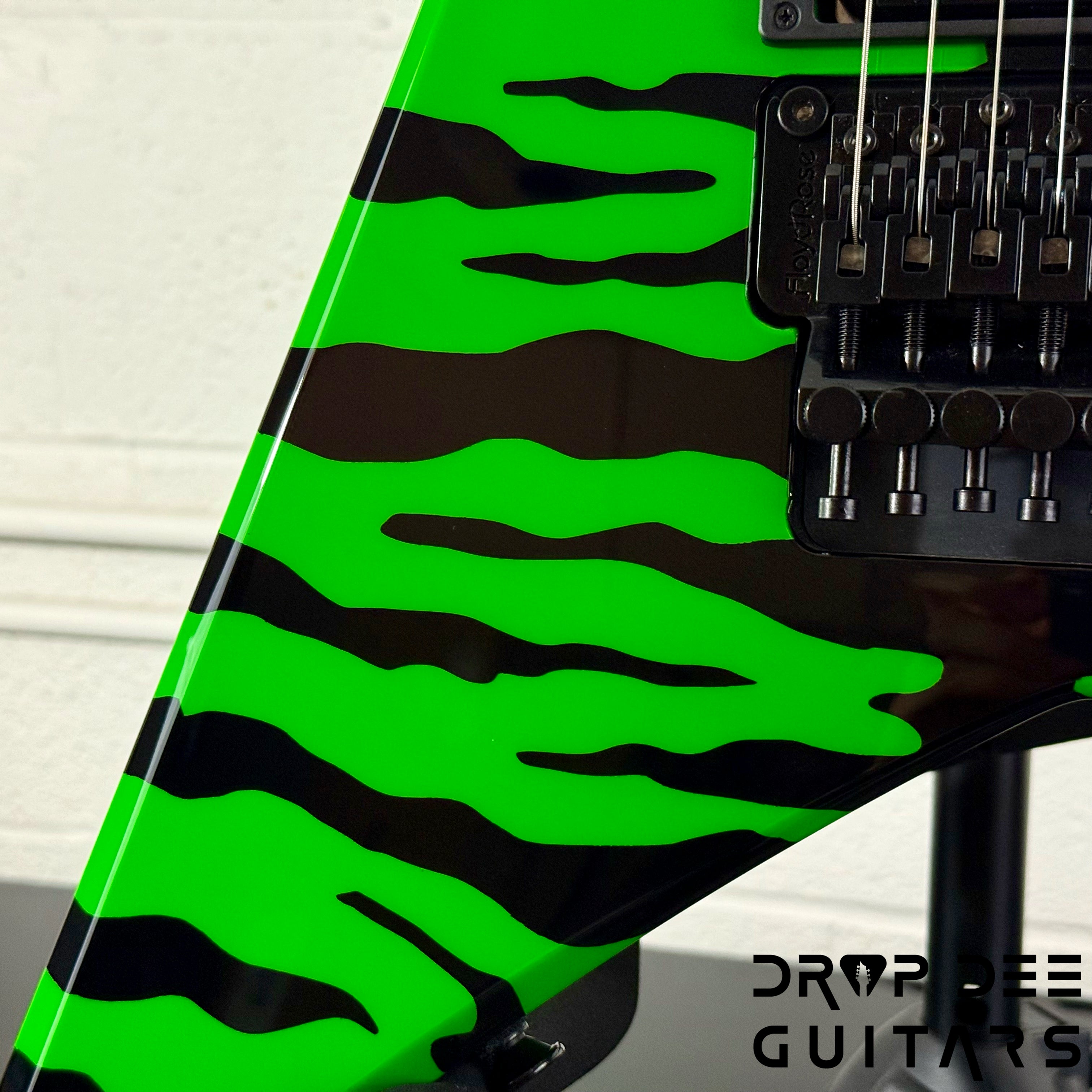 Jackson USA Custom Shop Rhoads RR24 FR Electric Guitar w/ Case - Slime Green Bengal