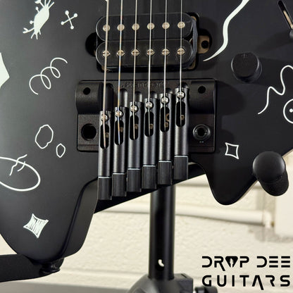 Strandberg Boden Standard NX 6 Plini Edition Mirage Multiscale Headless Electric Guitar w/ Bag - Black Granite Satin Acrylic with custom Plini Mirage glow-in-the-dark graphics