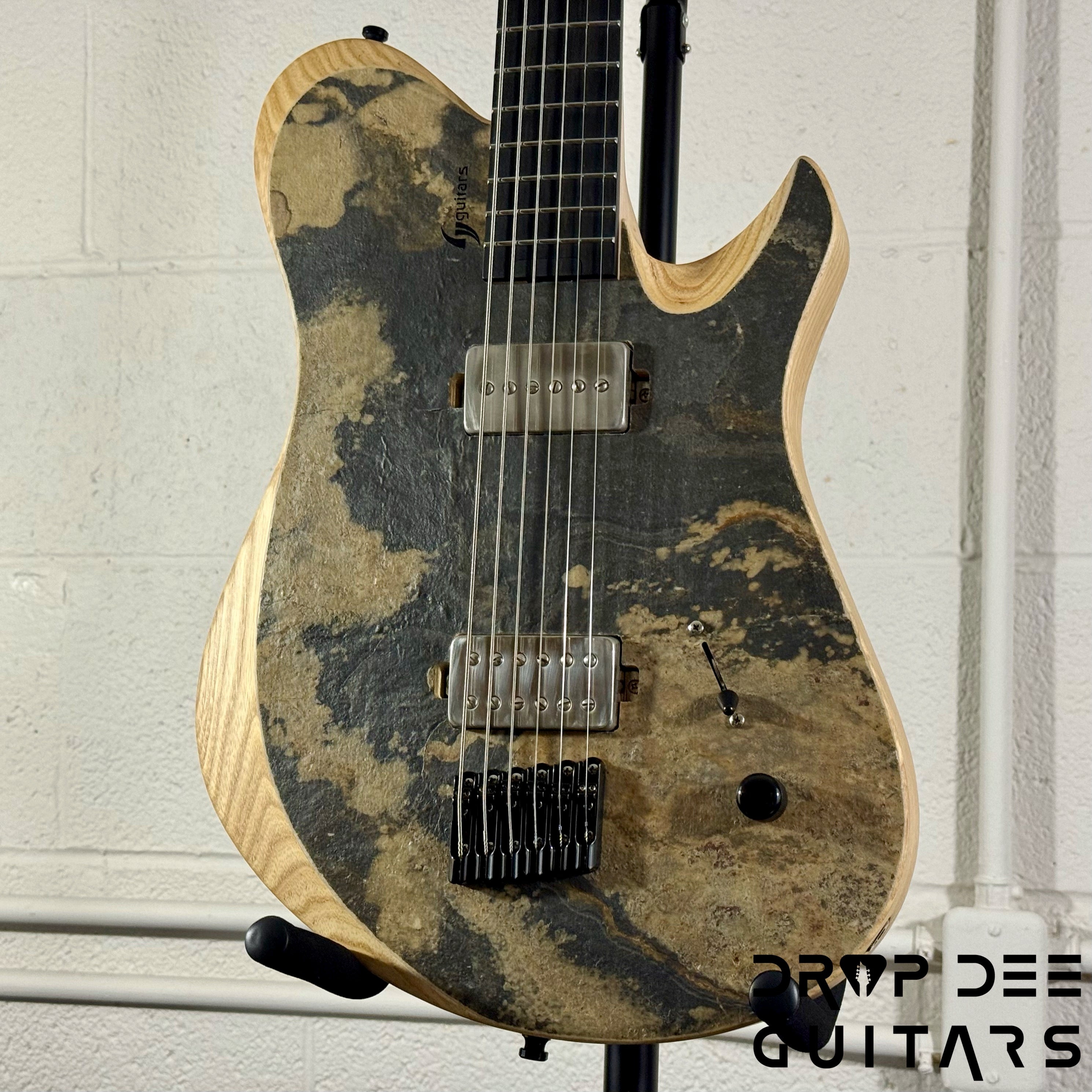 GV Guitars Mercenary Baritone Electric Guitar w/ Case - Stone