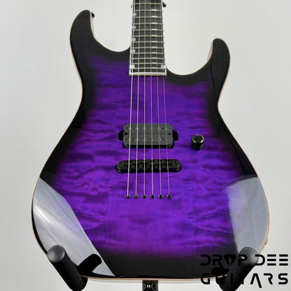 ESP USA M-I NTB NT Electric Guitar w/ Case - Dark Purple Sunburst