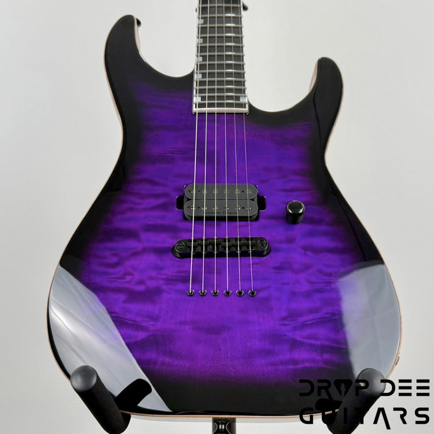 ESP USA M-I NTB NT Electric Guitar w/ Case - Dark Purple Sunburst
