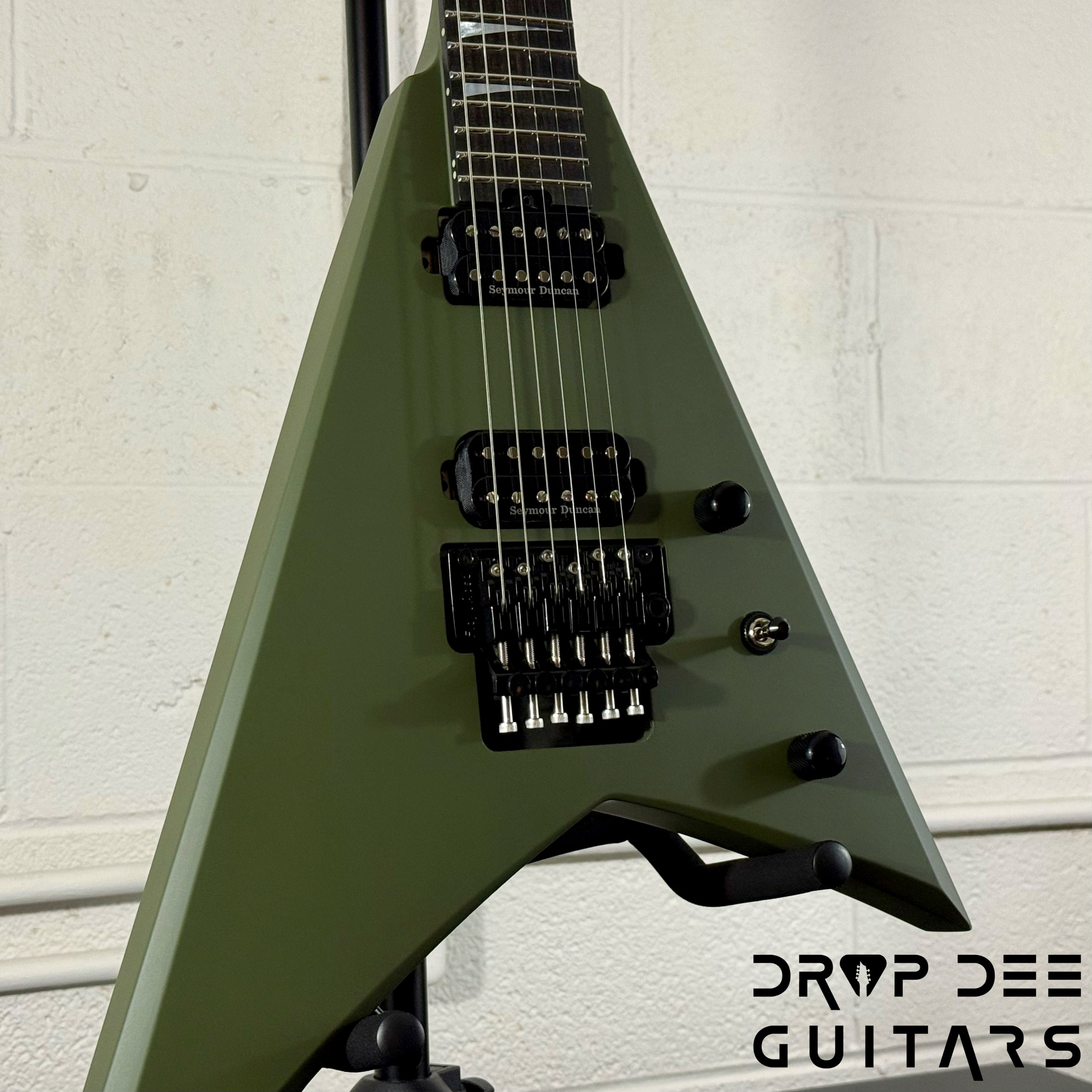 Jackson American Series Rhoads RR24 Electric Guitar w/ Case - Matte Army Drab