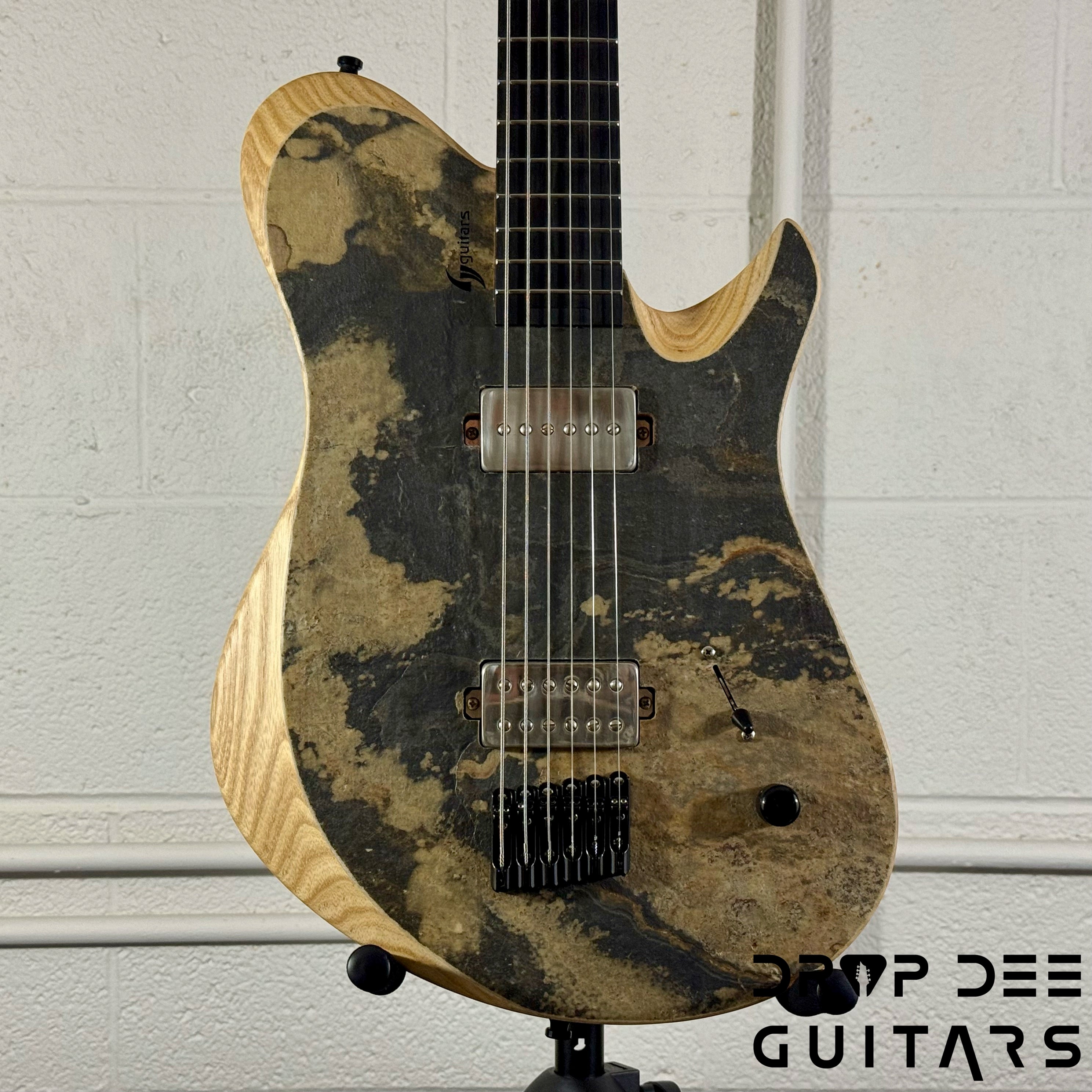 GV Guitars Mercenary Baritone Electric Guitar w/ Case - Stone