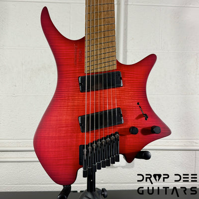 Strandberg Boden Original N2.8 8-String Multiscale Headless Electric Guitar w/ Bag - Sunset Coral Burst Satin