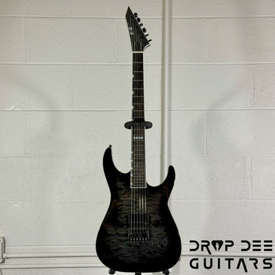 ESP E-II M-I NT QM Electric Guitar w/ Case - See Thru Black Sunburst